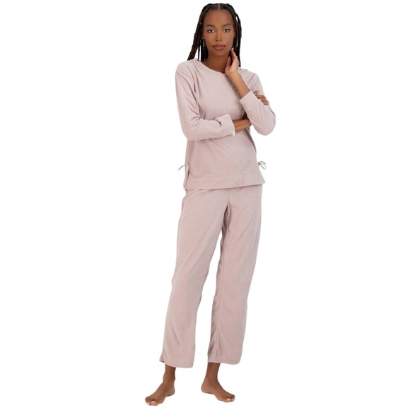 BearPaw Waffle Tie Pajama Set - Picture 1 of 7